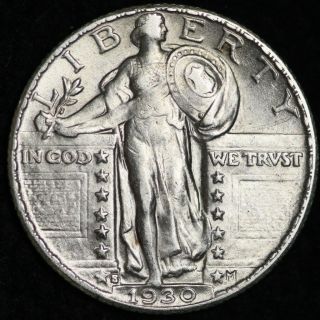 1930 - S Standing Liberty Quarter Choice Au,  /unc E367 Khe