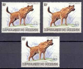 Burundi 1983 Wwf Overprints - Composition Of Top Values Mng Or