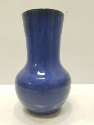 Virginia Shelton Vs Seagrove,  Nc North Carolina Medium 8 " Blue Flower Vase