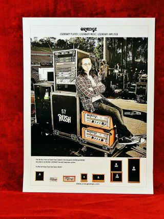 Rush " Geddy Lee " Orange Amplifiers Promo Poster