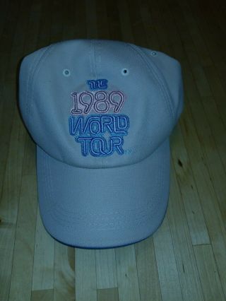 Taylor Swift T.  S.  The 1989 World Tour Beige Tan Strapback Baseball Hat Euc Cap