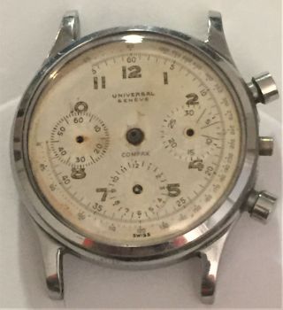 Vintage Universal Geneve Chronograph For Repair Ref 22278