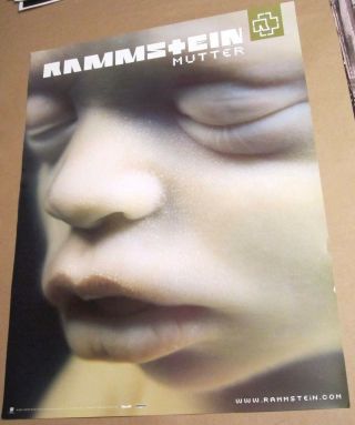 Rammstein 2001 Double Sided Mutter Promo Poster