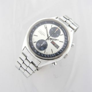 Seiko 6138 - 8020 Panda Vintage Chronograph Watch 100 1973 Unpolished