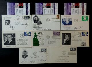 Rare Autographed First Day Issue Envelopes President Kennedy Ford Coolidge Jsa