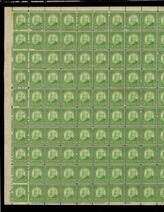 Us Sheet Scott 694,  13c Stamp Benjamin Harrison Sheet Of 100 Mnh Og Bcv $375