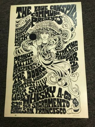 The Doors 1967 Whiskey A Go Go San Fransisco Cardstock Concert Poster 12 " X 18 "