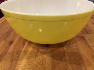 Vtg Pyrex Yellow 4 Quart Mixing Nesting Bowl 404 32 Trademark Usa