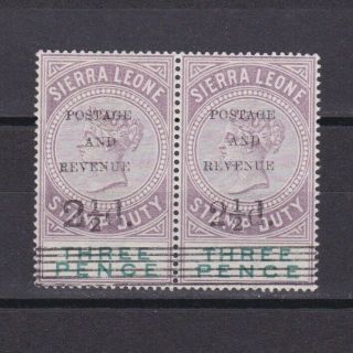 Sierra Leone 1897,  Sg 55 - 56,  Cv £81,  Pair,  Mnh
