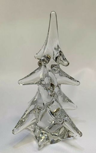 Toscany 8” 24 Lead Crystal Glass Christmas Tree Figurine Holiday Decor (w)