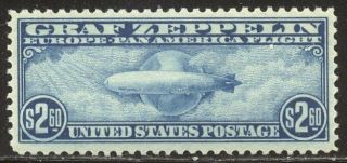 U.  S.  C15 Nh Beauty - 1930 $2.  60 Graf Zeppelin ($550)