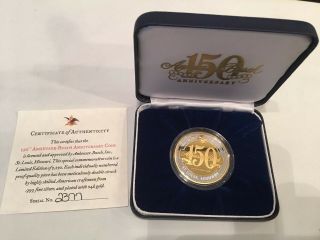 150th Anheuser - Busch Anniversary Silver And Gold Coin