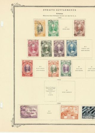 Malaya - Kelantan stamps on three Scott specialty pages 2