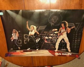 Vintage Van Halen Rock Band Poster From 1980s Size 23x34