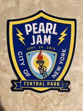 Pearl Jam Nyc York City Central Park Global Citizen 2015 Sticker