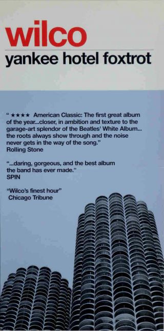 Wilco " Yankee Hotel Foxtrot " 2002 Us Promo 12 X 24 Album Poster Double Flat