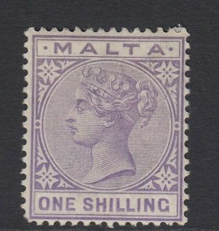 Malta 1885 Qv Sg28 1/ - Violet Mounted