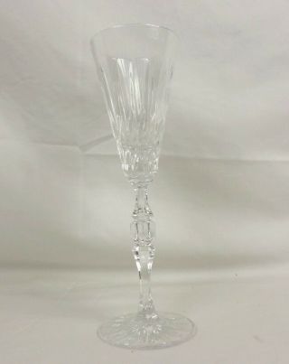 Gus Khrustalny Etched Russian 24 Lead Crystal Long Stem Champagne Flute 33cr
