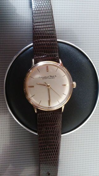 Vintage Iwc 18k Gold Watch