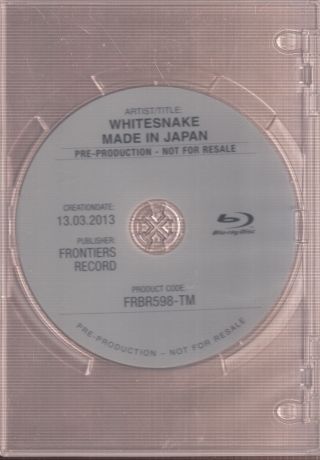 Whitesnake Made In Japan Blu - Ray Dvd Limited Edition
