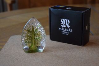 Mats Jonasson Maleras Sweden Handmade Crystal Yggdrasil Sculpture