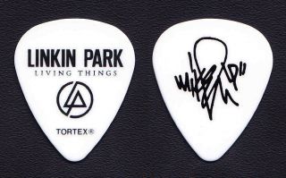 Linkin Park Mike Shinoda Signature White Guitar Pick 3 - 2012 Tour