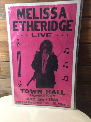 Melissa Etheridge Playing Live In Provinctown Poster Print 14”.  X 22”
