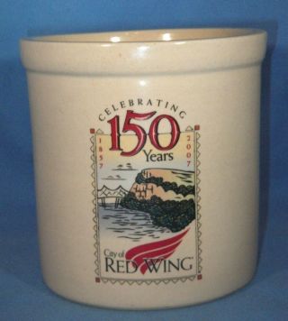 Red Wing Mini Crock 25 Minnesota 2007 Chief Red Wing Walking Buffalo Numbered