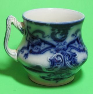 Flow Blue Shaving Mug Royal Wood & Son England Semi Porcelain Good