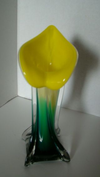 Blown Glass Jack In The Pulpit Calla Lily Vase