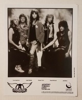 Aerosmith - Vintage Record Label Photo - 1987 Geffen Records