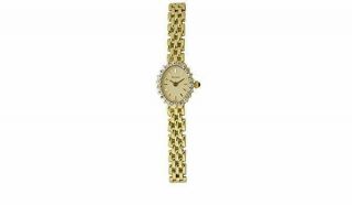 Bulova Ladies 14k Yellow Gold & Diamond Model 95u19 Watch