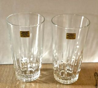 Set Of Four Arcoroc Lancer 10 Oz Tumblers 5 - 1/2” Made In France