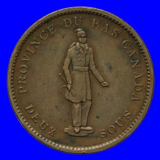 Canada Deux Sous One Penny Bank Token 1837