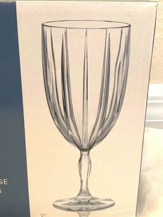 Marquis Waterford Crystal Iced Beverage Wine Glasses Set 4 Omega Pattern 3