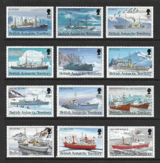 British Antarctic 1993 Research Ships; Scott 202 - 13,  Sg 218 - 29; Mnh