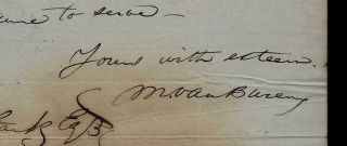1829 Washington DC Letter Signed by MARTIN VAN BUREN to Hampshire Senator 2