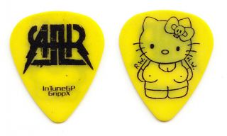 All American Rejects Hello Kitty Yellow Grippx Guitar Pick - 2009 Tour