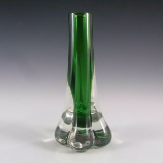 Whitefriars/baxter Meadow Green Glass Elephant Foot Vase 2