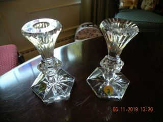 Pair Waterford Crystal Chatham Candlestick Holders -