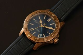 Christopher Ward C60 Trident Bronze Gmt Automatic Watch Limited Edition