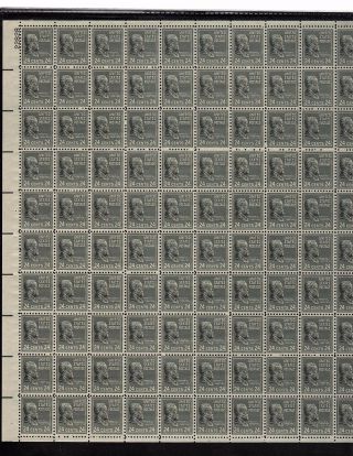 Us Sheet Scott 828,  24c Stamp Benjamin Harrison Sheet Of 100 Mnh Og Xfine