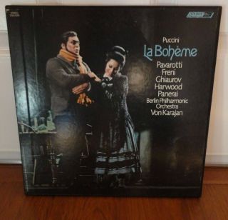 Puccini: La Boheme 2 - Lp Box Set,  Pavarotti,  Etc.  London Osa 1299 Classical Opera