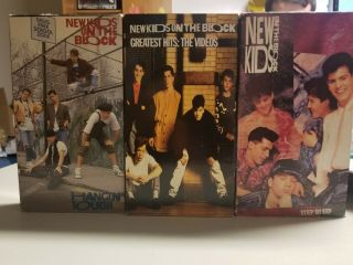 Nkotb Kids On The Block Vintage Vhs Tapes & Greatest Hits Hanging Tough 3