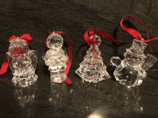 Marquis Waterford Crystal Christmass Tree.  Snowman Angle,  Caroler