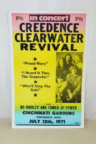 Creedence Clearwater Revival Concert Poster Art,  Pre - Owned.