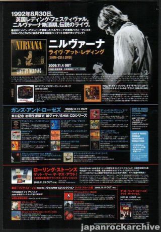 2009 Nirvana Live At Reading Japan Cd/dvd Release Press Ad / Print Advert N12r