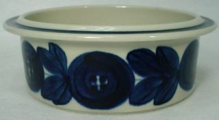 Arabia Of Finland China Anemone Blue Pattern Round Vegetable Serving Bowl 7 - 1/4 "