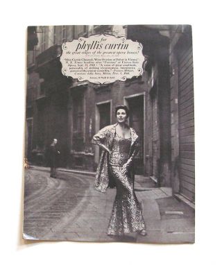 Vintage Soprano Phyllis Curtin Publicity Booklet,  Columbia Artists Management