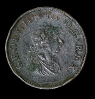 1805 Ireland Half 1/2 Penny Km 147.  1 Hibernia George Iii